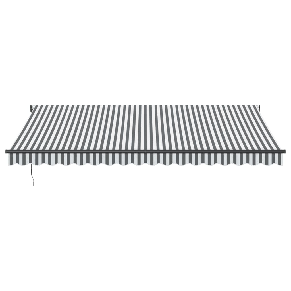 VidaXL Auvent extensible automatiquement 450x300 cm couleur anthracite et blanc