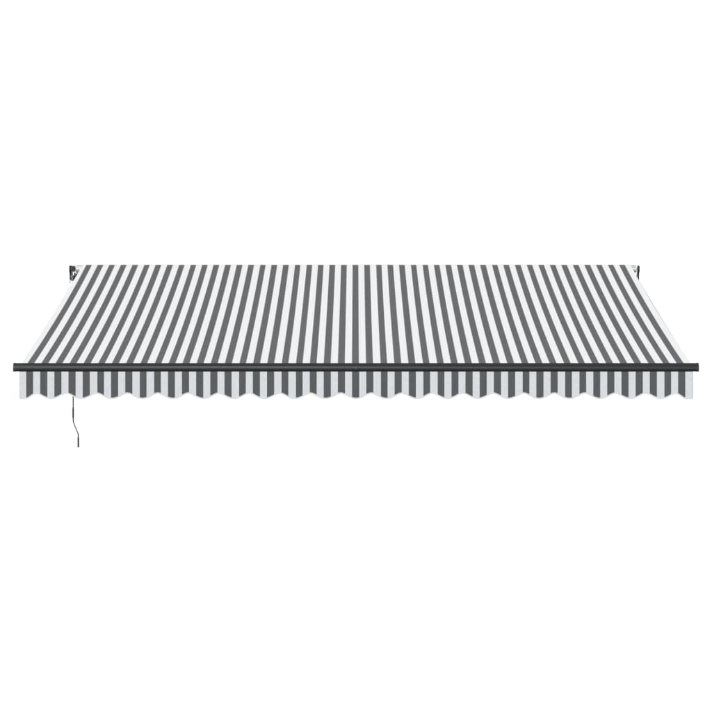VidaXL Auvent extensible manuellement 500x300 cm anthracite et blanc