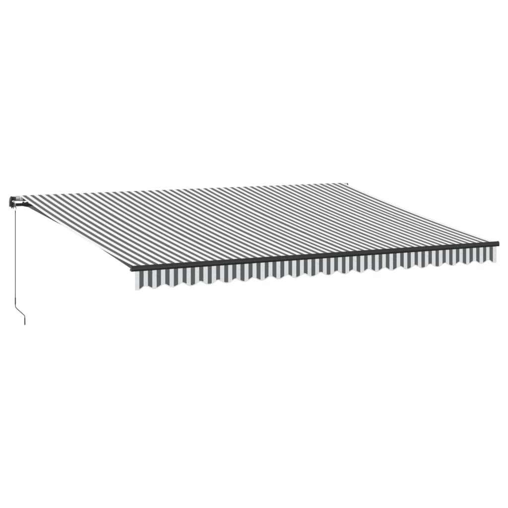 VidaXL Auvent extensible manuellement et LED 500x300 cm anthracite et blanc