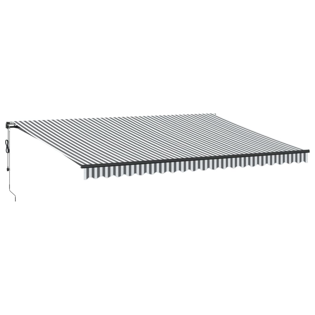 VidaXL Auvent extensible automatiquement 500x300 cm couleur anthracite et blanc