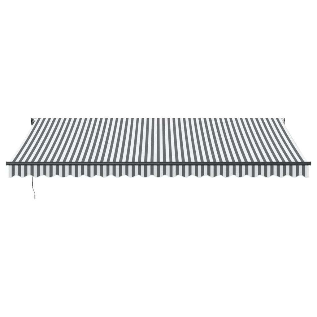 VidaXL Auvent extensible automatiquement 500x300 cm couleur anthracite et blanc
