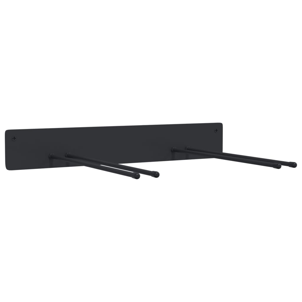 VidaXL porte-outils de jardin mural en acier noir