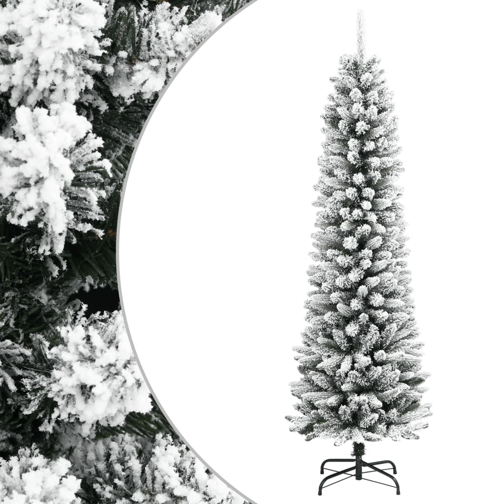 Vidaxx sapin de Noël artificiel avec neige étroit 120 cm PVC et PE
