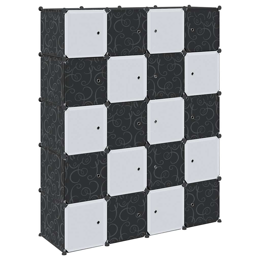 Meuble de rangement Vidaxl avec 20 compartiments et tringles de suspension en polypropylène