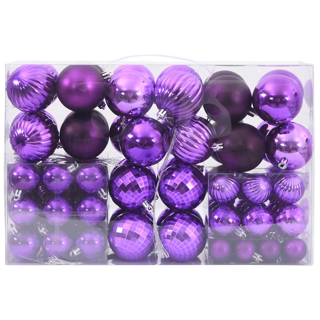 Vidaxl boules de Noël 100 pcs ø3 4 6 cm lilas