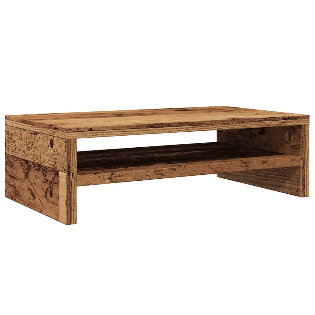 VidaXL Support pour moniteur 42x24x13 cm bois d'ingénierie, couleur bois ancien