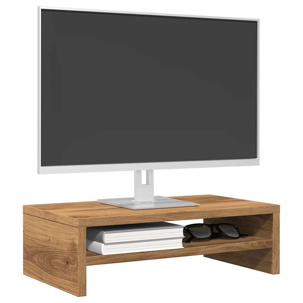 VidaXL Support pour moniteur 42x24x13 cm en bois travaillé, couleur chêne artisanal