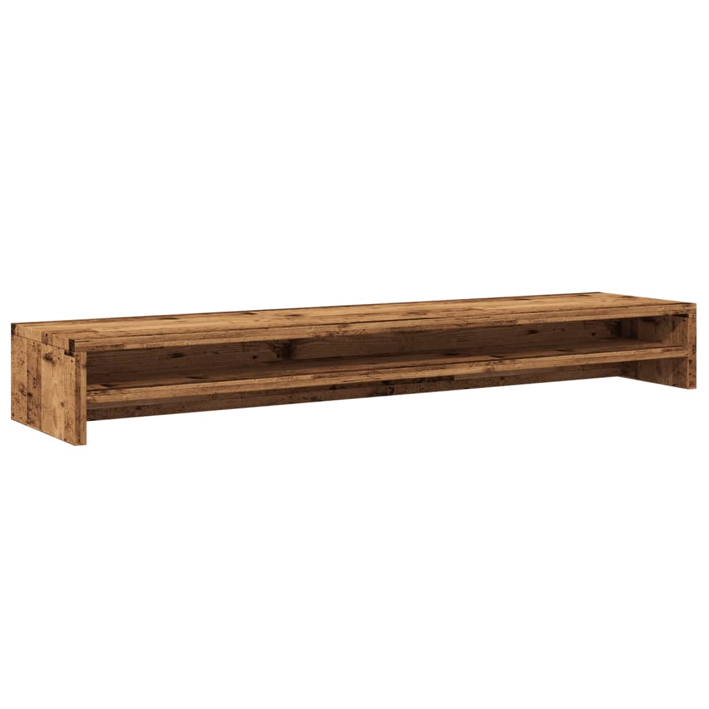 Vidaxxl support pour écran 100x24x13 cm bois traité, couleur bois ancien
