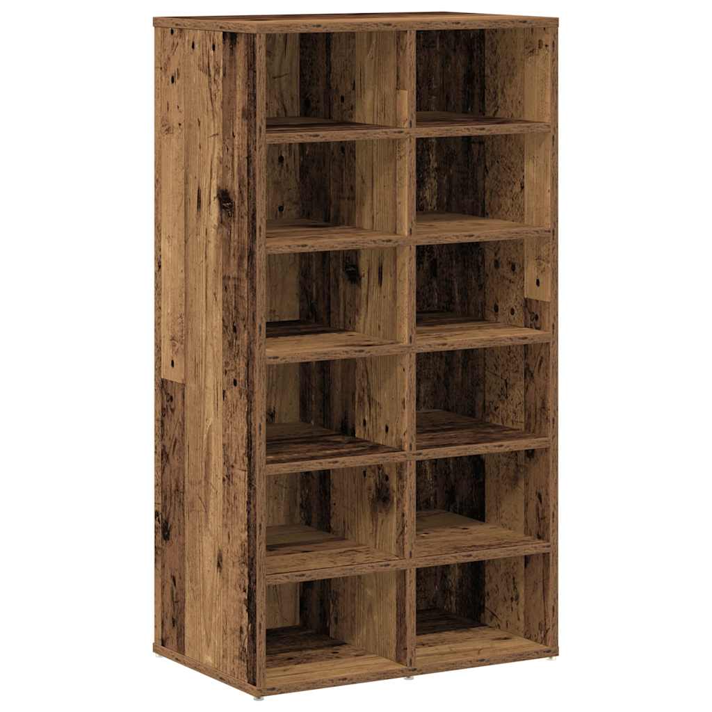 Vidaxx étagère à chaussures 54x34x100,5 cm bois fini, couleur bois ancien