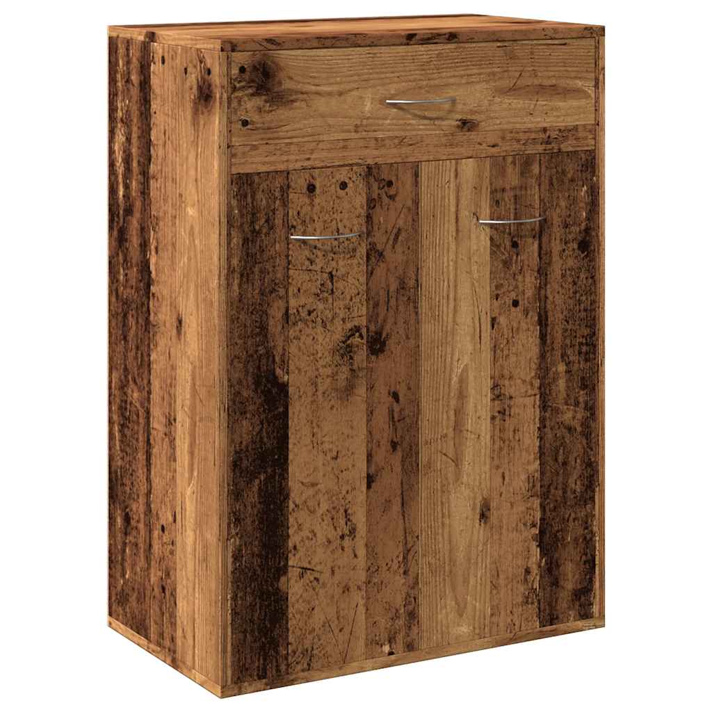 VidaXL armoire à chaussures 60x35x84 cm bois fini, couleur bois ancien