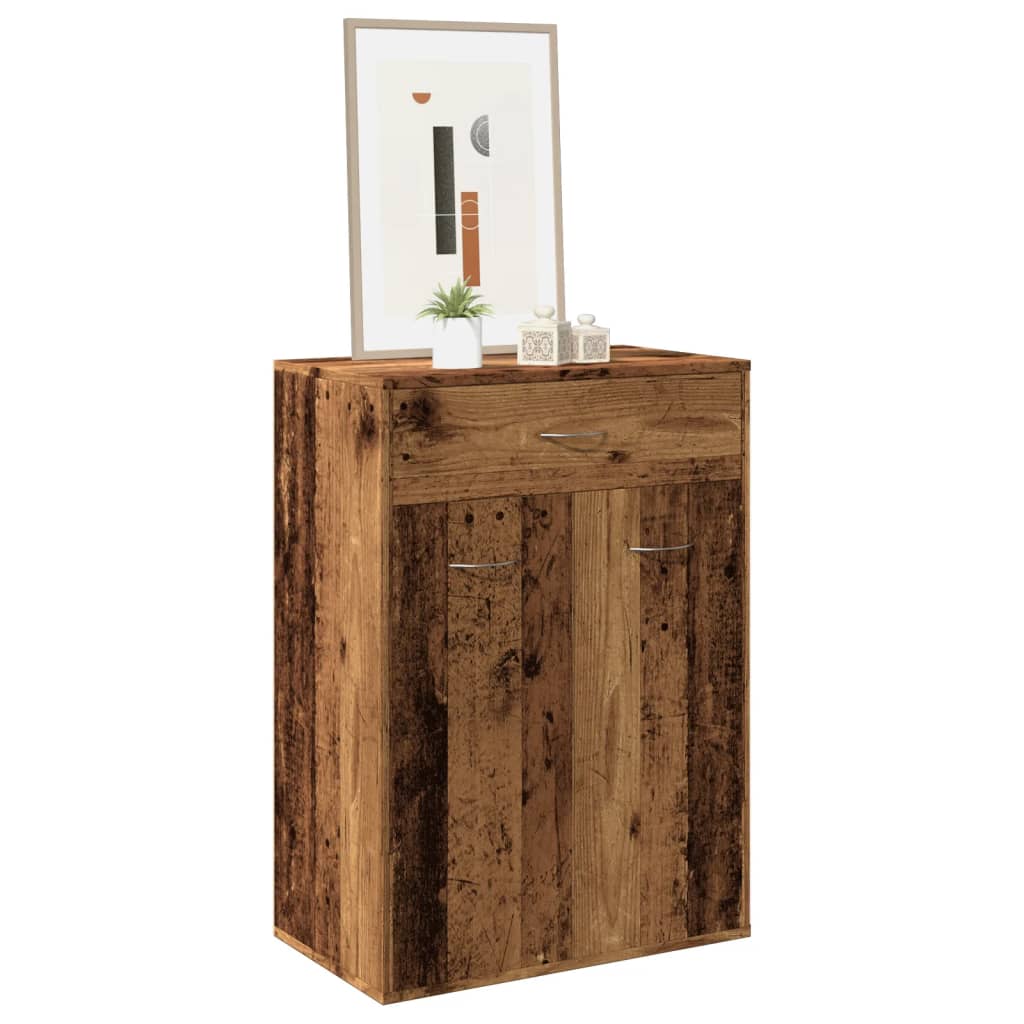VidaXL armoire à chaussures 60x35x84 cm bois fini, couleur bois ancien