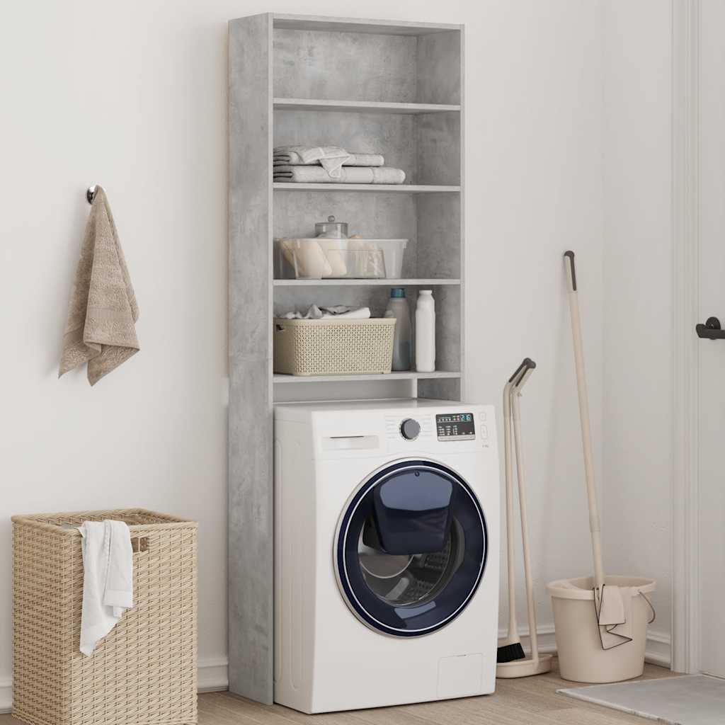 Vidaxx meuble lave-linge 64x24x190 cm gris béton