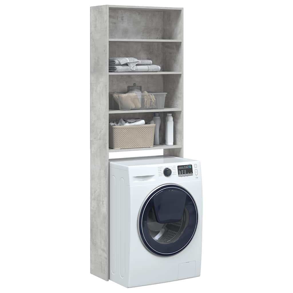 Vidaxx meuble lave-linge 64x24x190 cm gris béton