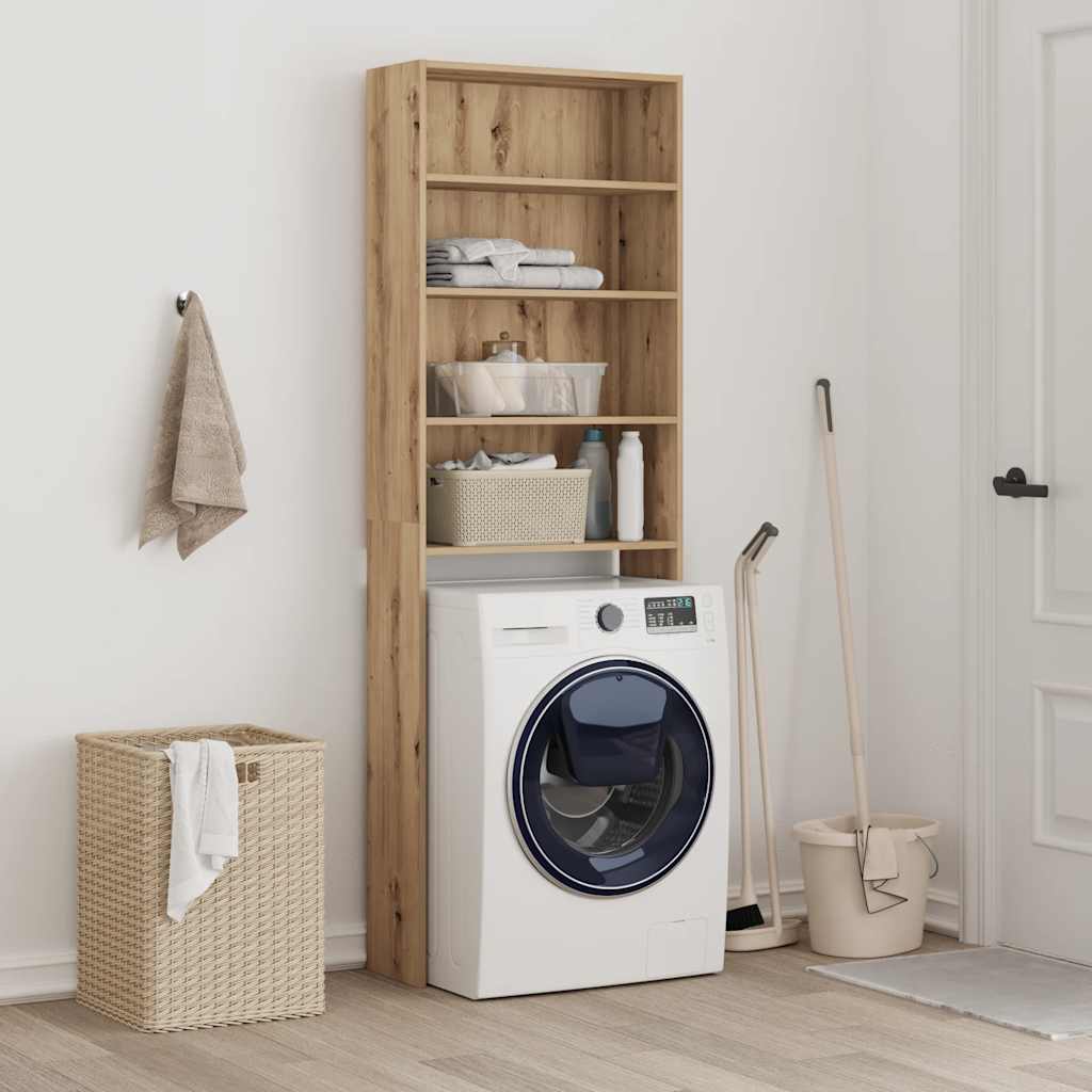 Vidaxx meuble lave linge 64x24x190 cm coloris chêne artisanal
