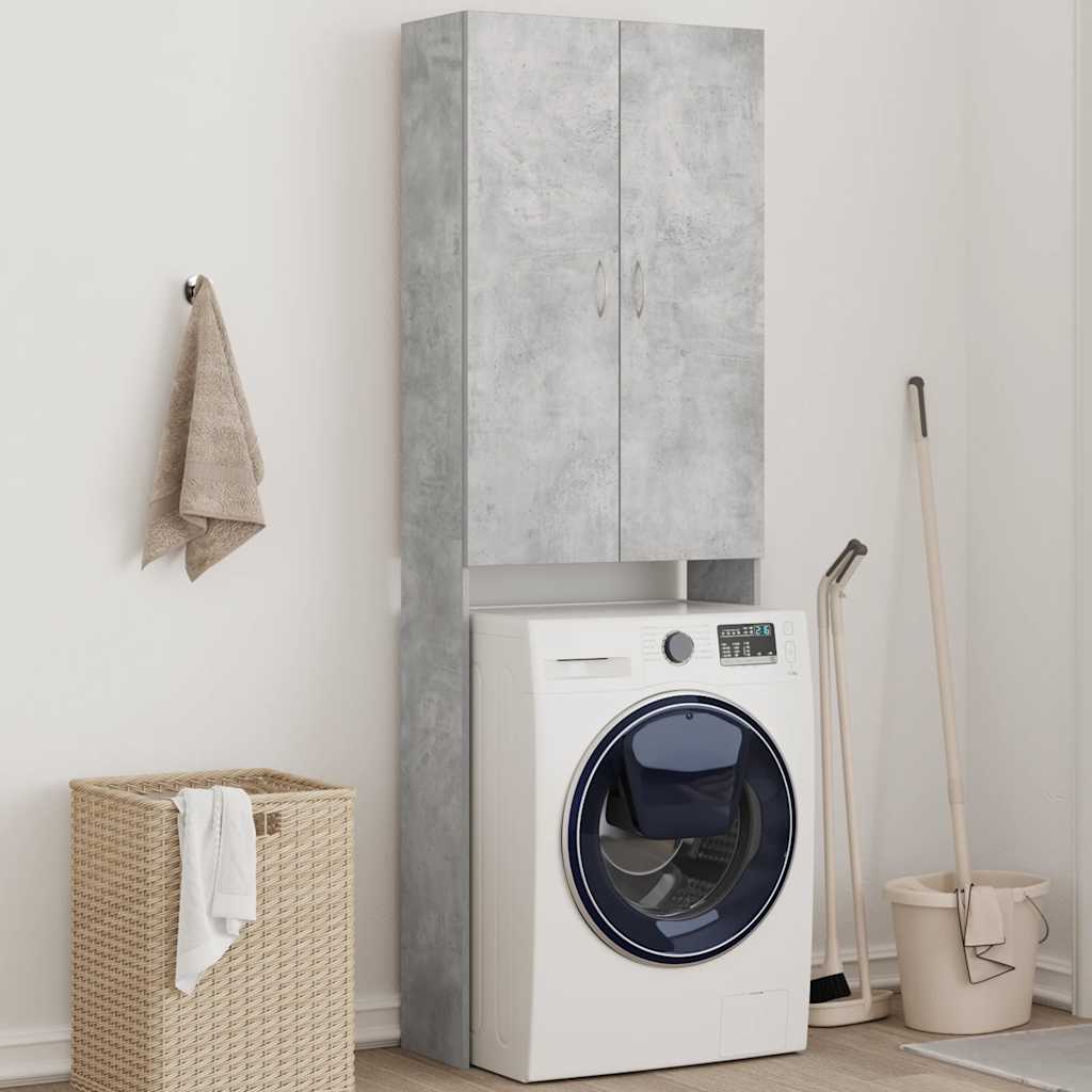 Vidaxx meuble lave-linge 64x25,5x190 cm gris béton