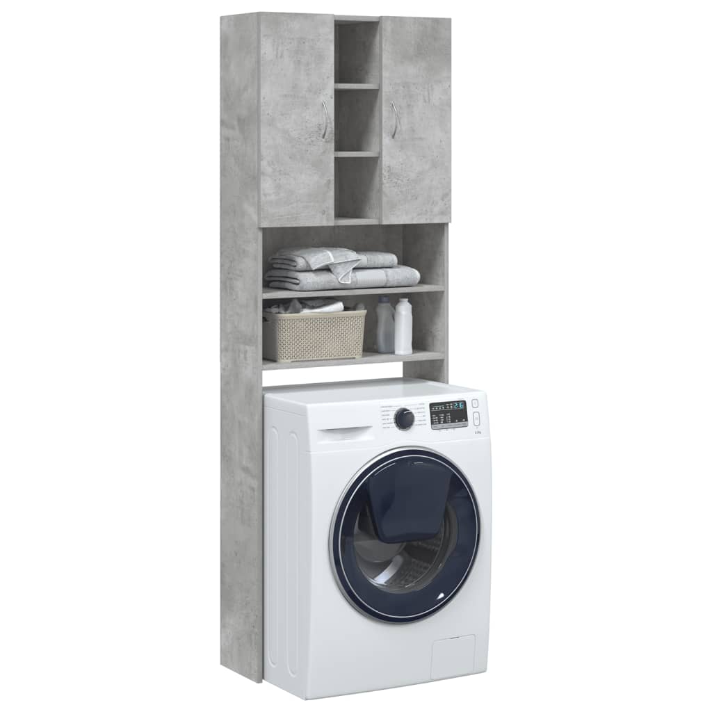 Vidaxx meuble lave-linge 64x25,5x190 cm gris béton