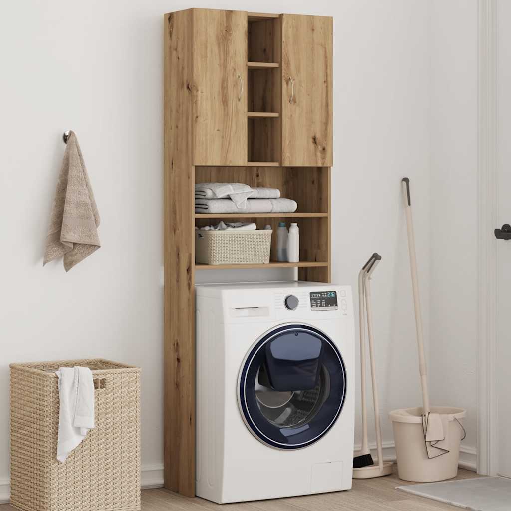 Vidaxx meuble lave linge 64x25,5x190 cm coloris chêne artisanal