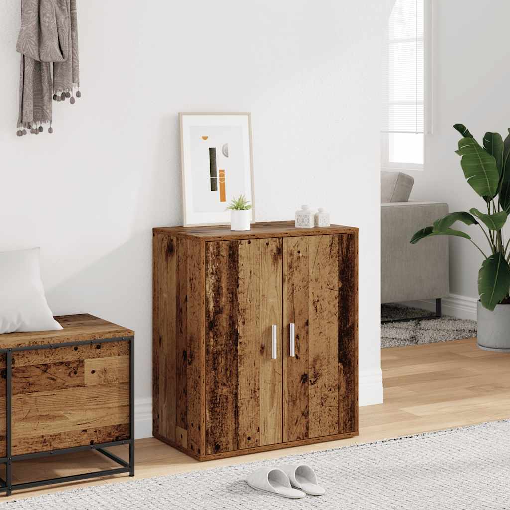 Vidaxx armoire à chaussures 60x35x70 cm bois fini, couleur bois ancien