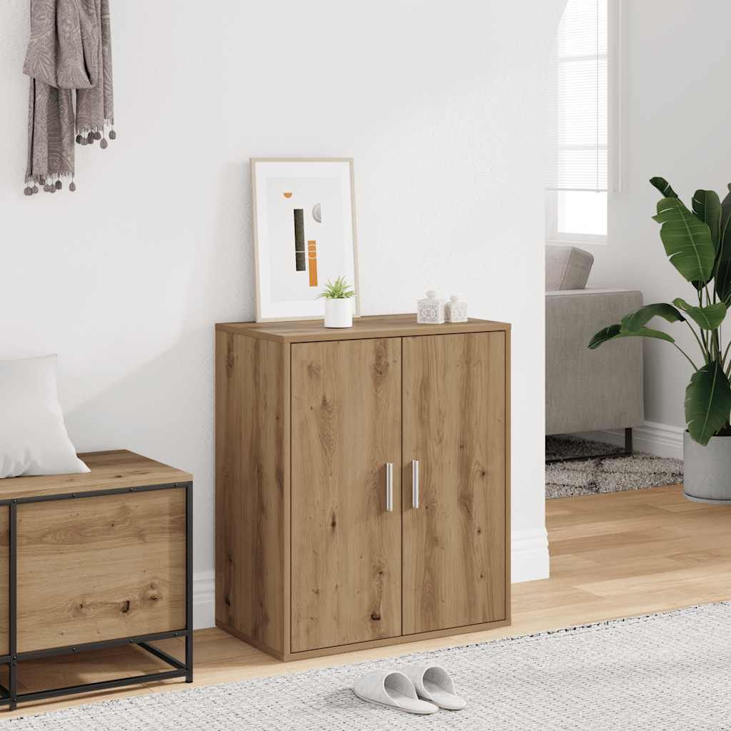 Vidaxx meuble à chaussures 60x35x70 cm en bois travaillé, coloris chêne artisanal