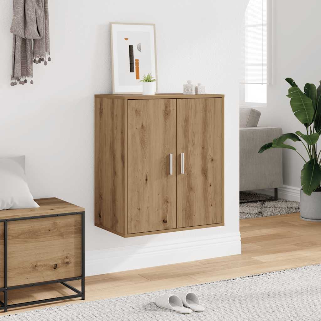 Vidaxx meuble à chaussures 60x35x70 cm en bois travaillé, coloris chêne artisanal