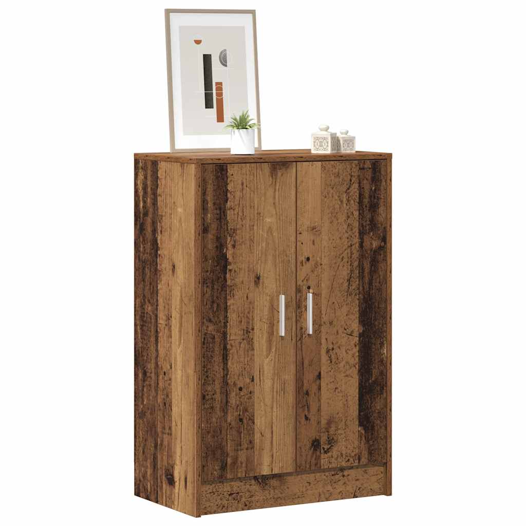 Vidaxx armoire à chaussures 60x35x92 cm bois fini, couleur bois ancien