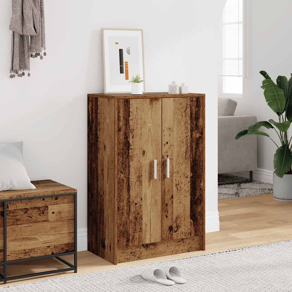 Vidaxx armoire à chaussures 60x35x92 cm bois fini, couleur bois ancien