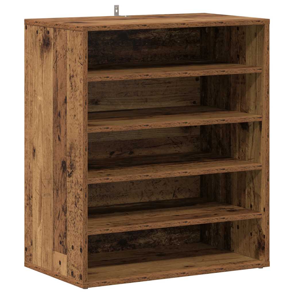 Vidaxx armoire à chaussures 60x35x70 cm bois fini, couleur bois ancien