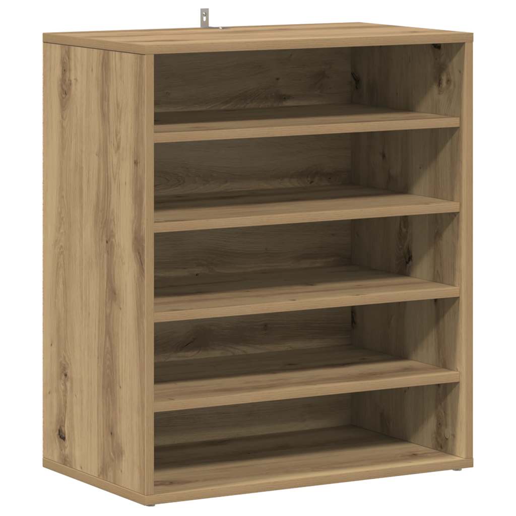 Vidaxx meuble à chaussures 60x35x70 cm en bois travaillé, coloris chêne artisanal