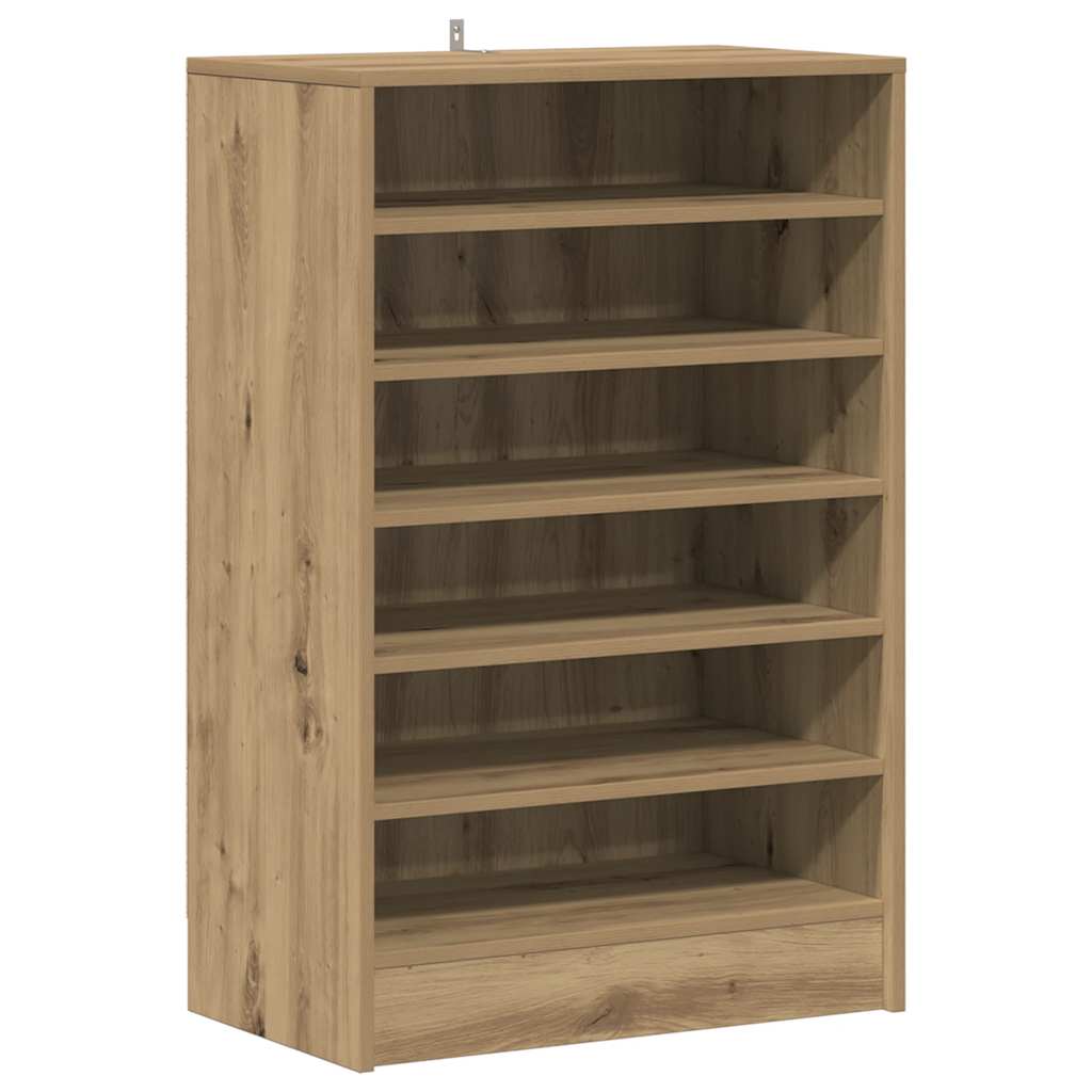 VidaXL meuble à chaussures 60x35x92 cm bois travaillé, couleur chêne artisanal