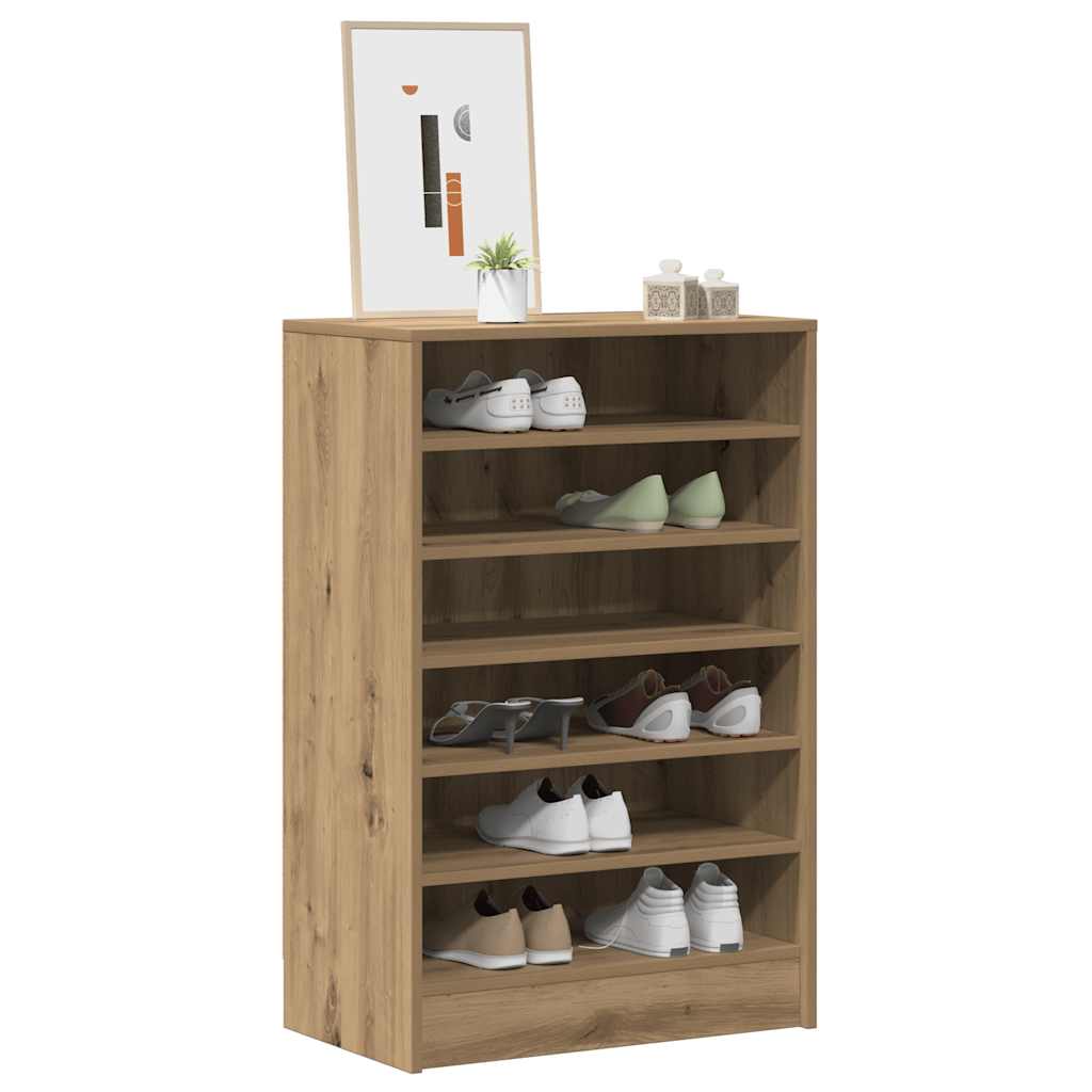 VidaXL meuble à chaussures 60x35x92 cm bois travaillé, couleur chêne artisanal