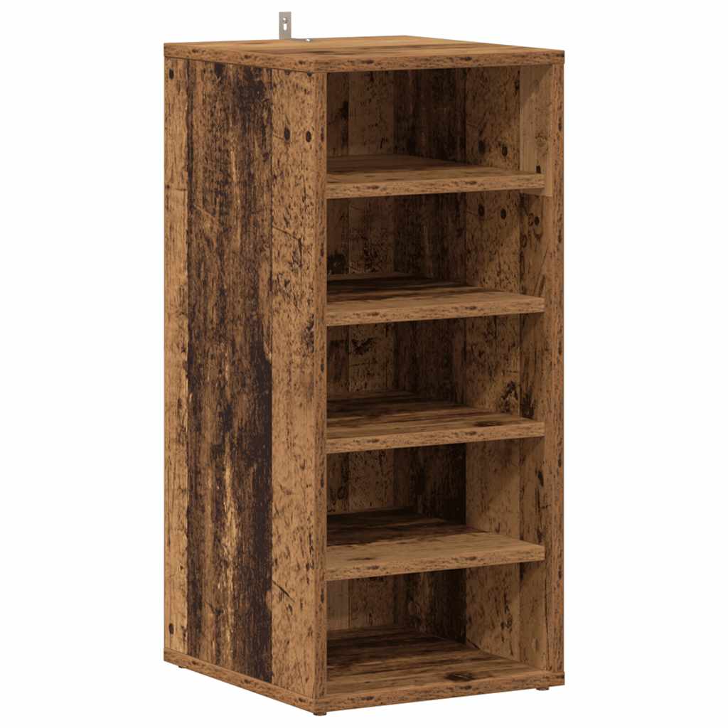 VidaXL armoire à chaussures 32x35x70 cm bois fini, couleur bois ancien