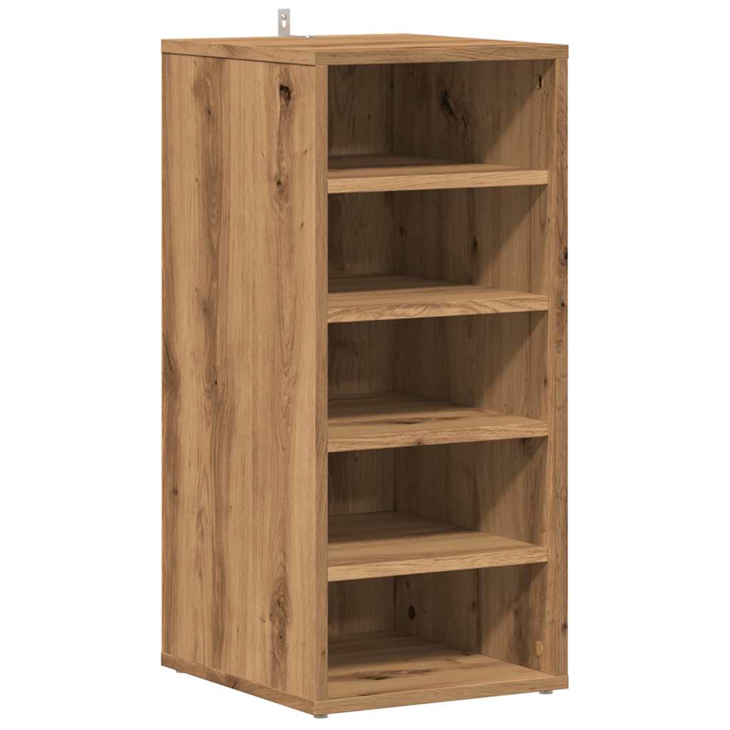 VidaXL meuble à chaussures 32x35x70 cm bois travaillé, couleur chêne artisanal