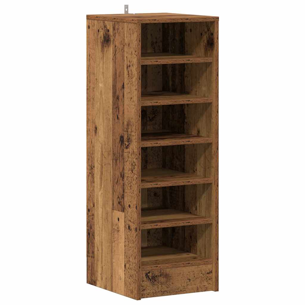 Vidaxx armoire à chaussures 32x35x92 cm bois fini, couleur bois ancien