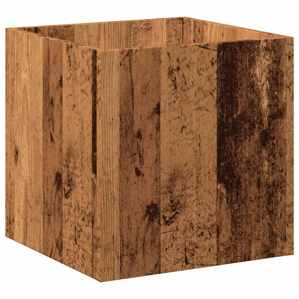 Vidaxxl jardinière 40x40x40 cm bois traité, couleur bois ancien