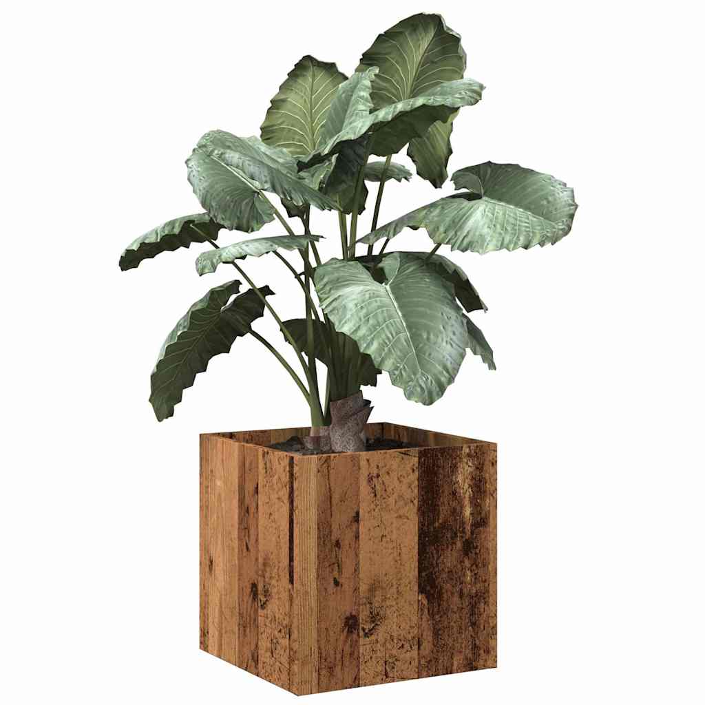 Vidaxxl jardinière 40x40x40 cm bois traité, couleur bois ancien