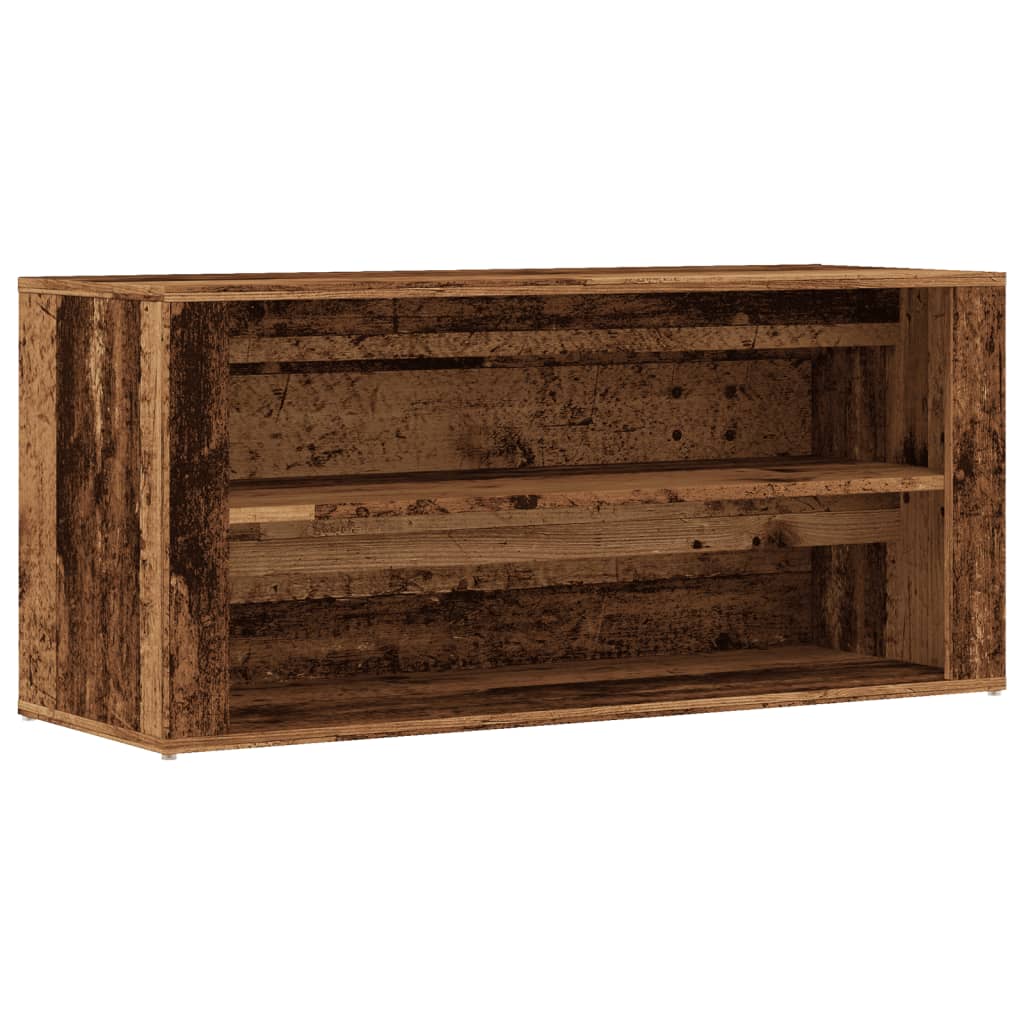 Vidaxx banc à chaussures 100x35x45 cm bois fini, couleur bois ancien