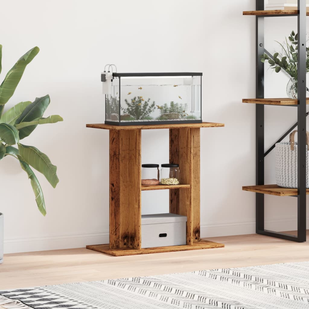 Vidaxx support d'aquarium 60x30x60 cm bois traité, couleur bois ancien