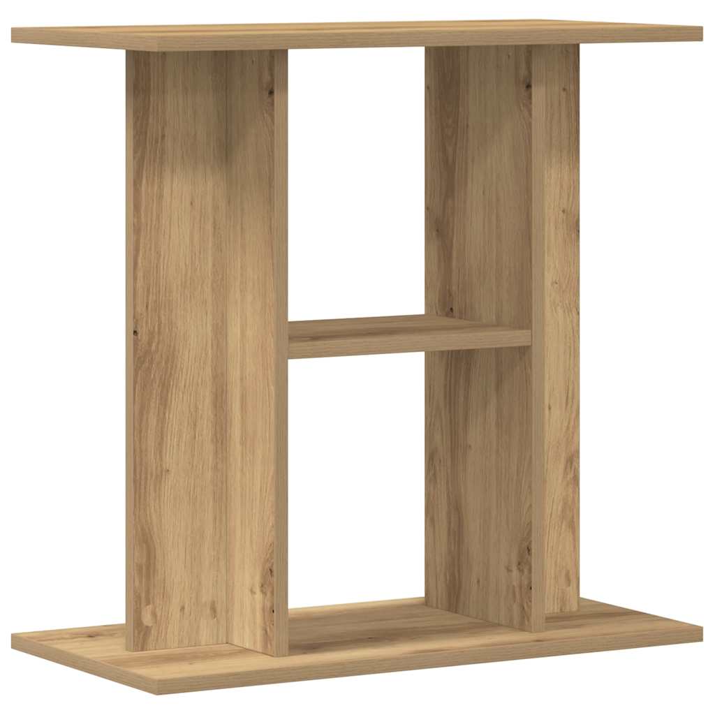 Support d'aquarium Vidaxx 60x30x60cm en bois ouvragé, coloris chêne artisanal
