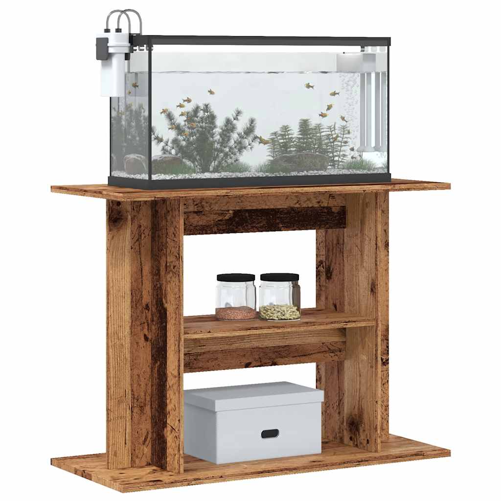 Vidaxx support d'aquarium 80x35x60 cm bois traité, couleur bois ancien