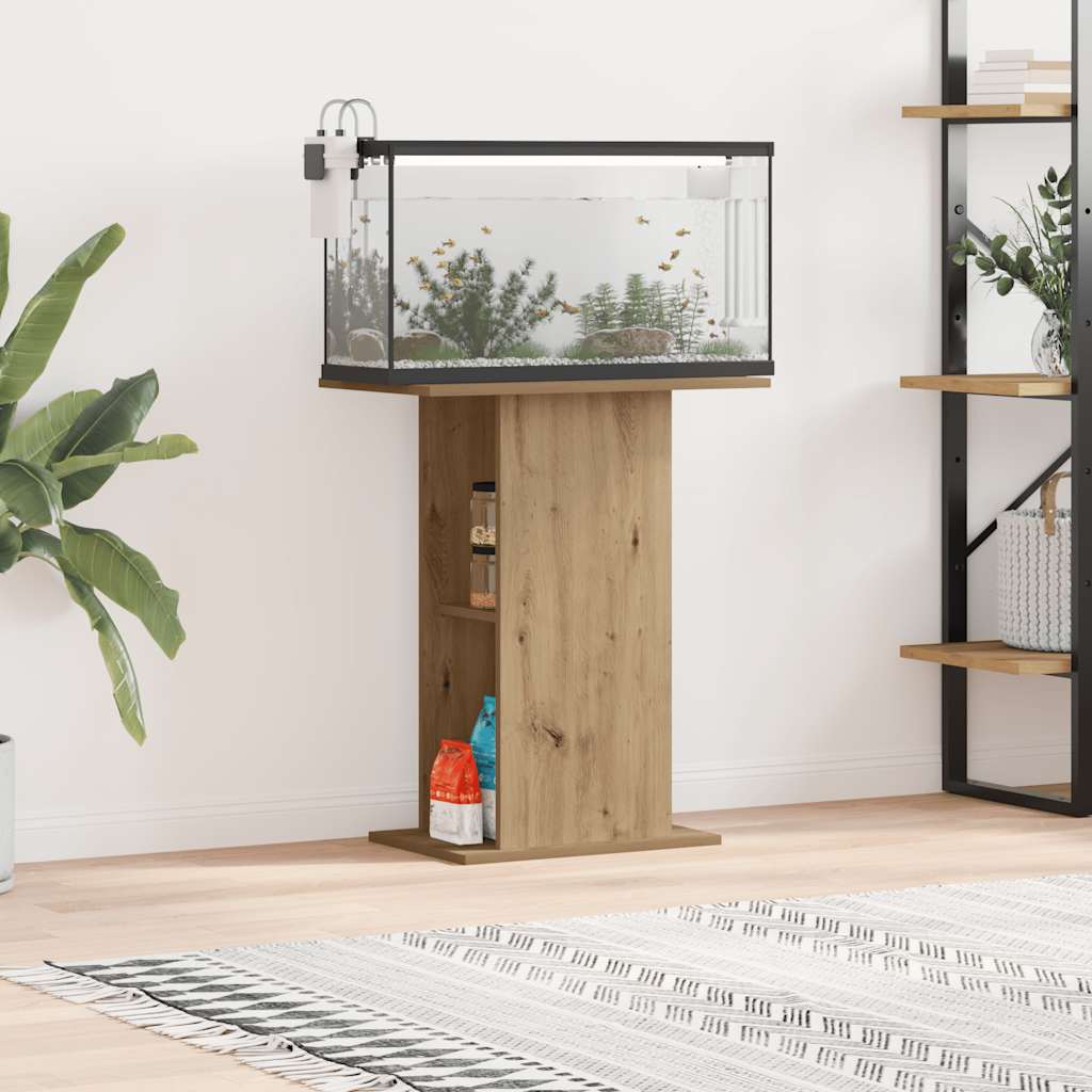 Support d'aquarium Vidaxx 36x60,5x72,5 cm en bois travaillé, chêne artisanal