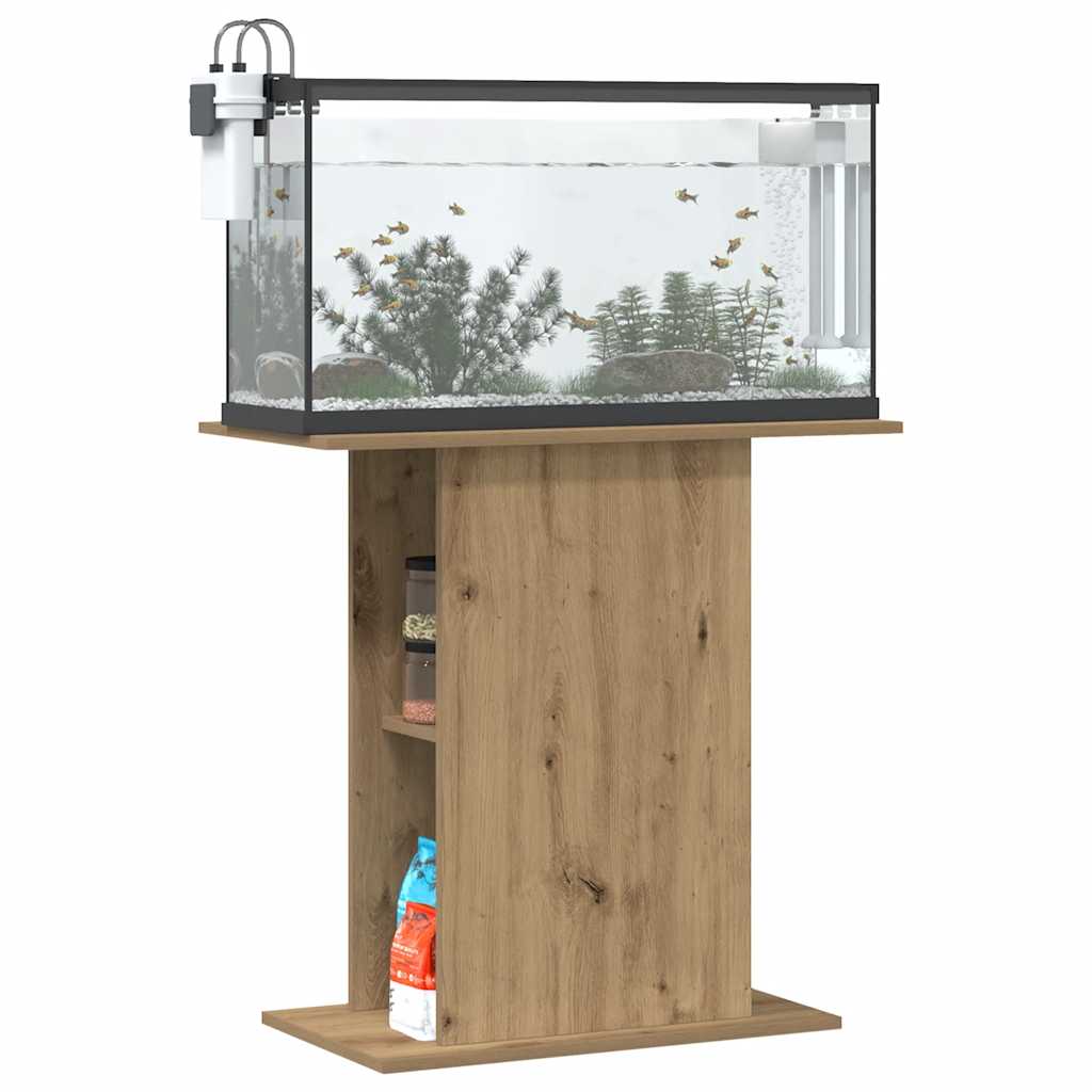 Support d'aquarium Vidaxx 36x75x72,5 cm en bois travaillé, chêne artisanal
