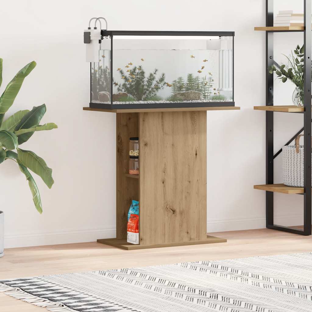 Support d'aquarium Vidaxx 36x75x72,5 cm en bois travaillé, chêne artisanal