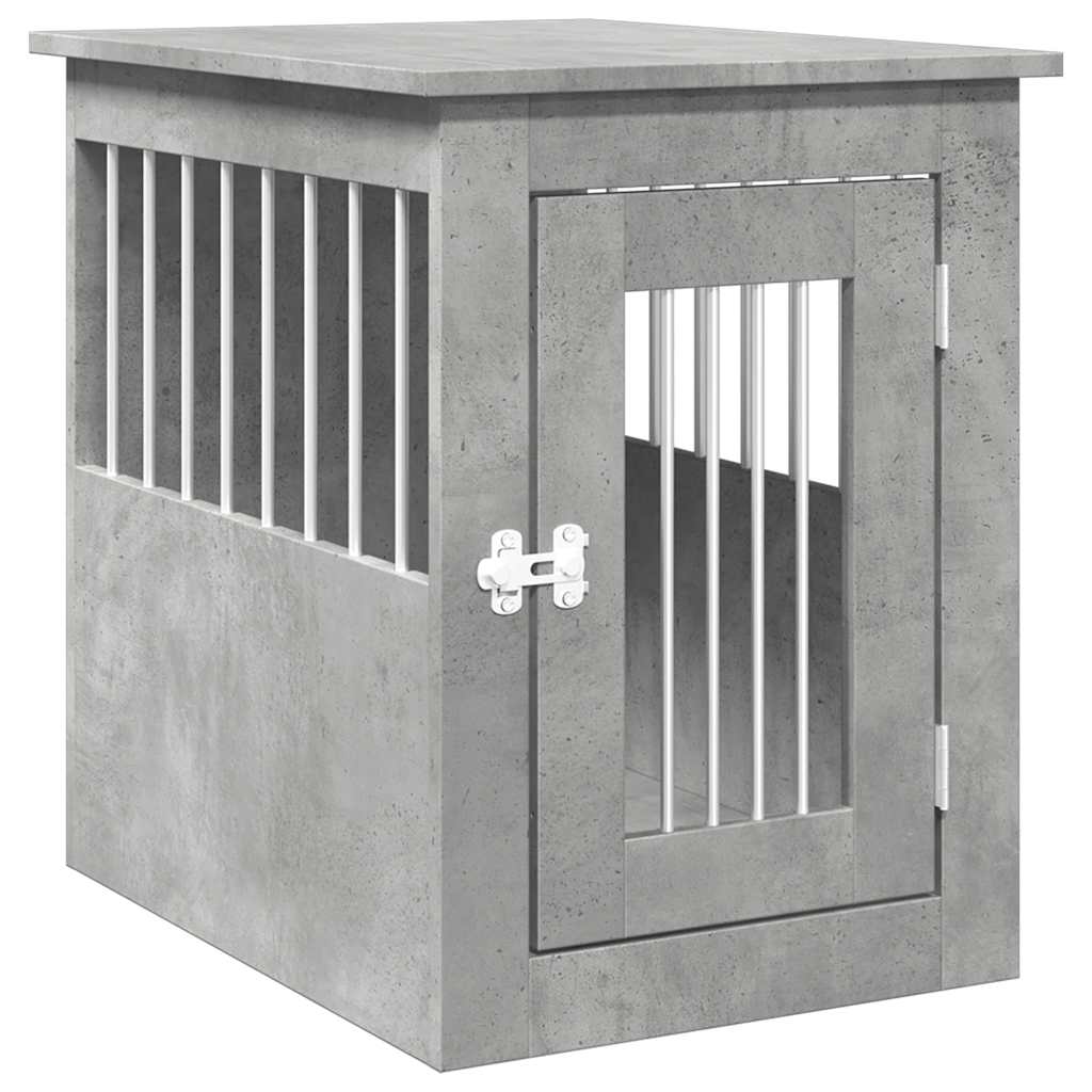 Vidaxxl niche pour chien 45x62x59 cm bois d'ingénierie béton gris