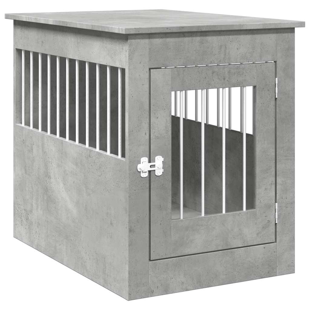 Vidaxl cage pour chien 55 x 80 x 68 cm bois d'ingénierie béton gris