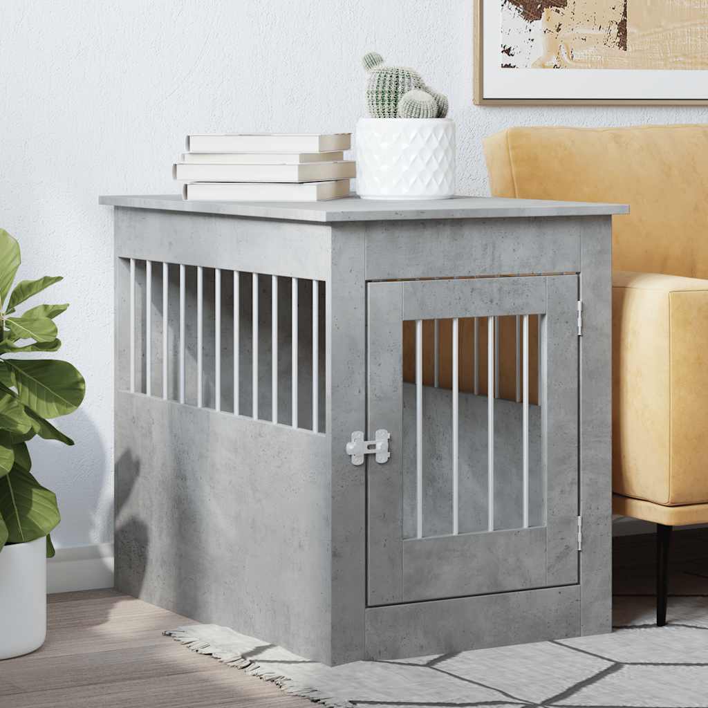 Vidaxl cage pour chien 55 x 80 x 68 cm bois d'ingénierie béton gris