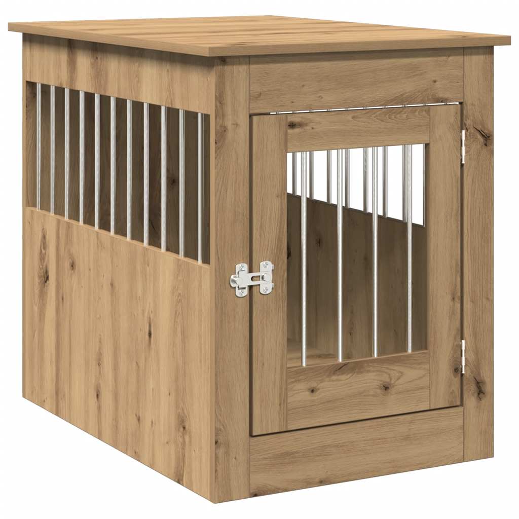 Vidaxxl cage pour chien 55x80x68 cm en bois travaillé, couleur chêne artisanal