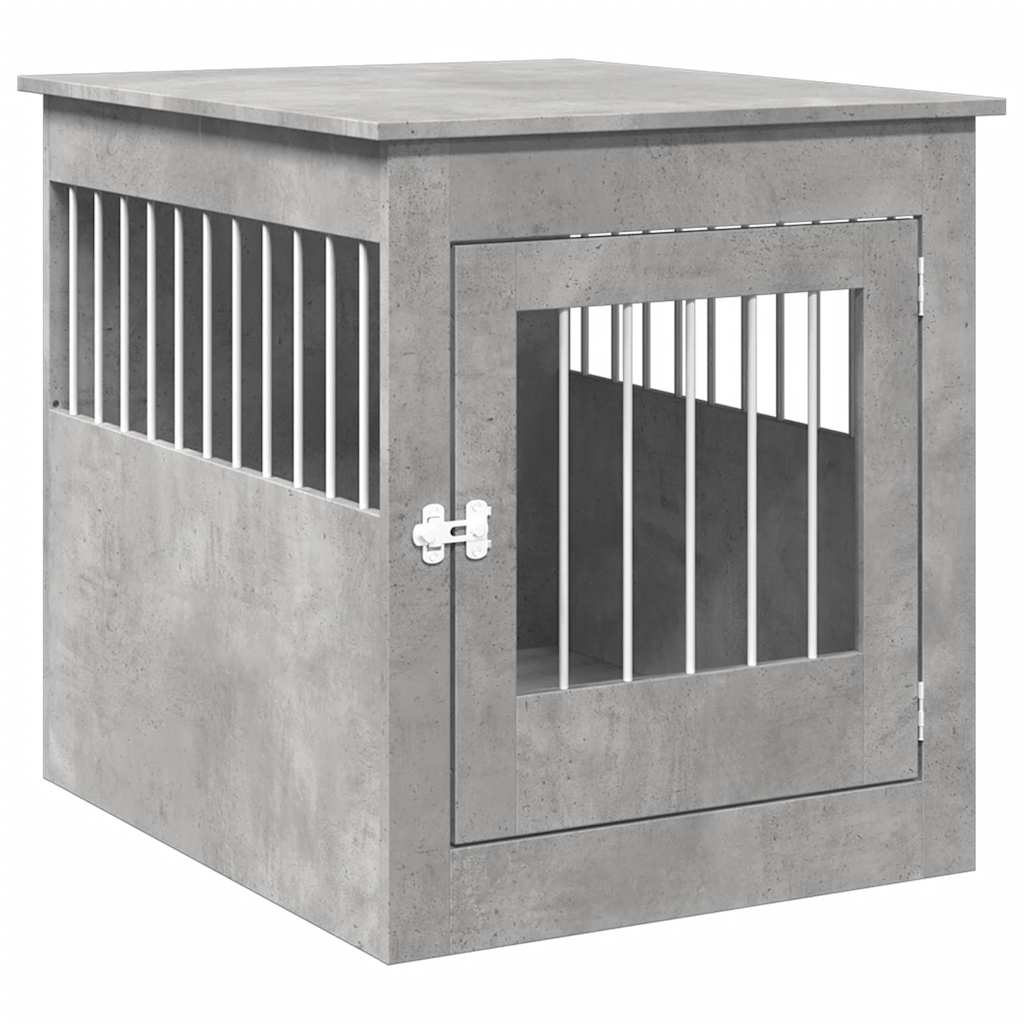Vidaxxl cage pour chien 64,5x80x71 cm bois d'ingénierie béton gris