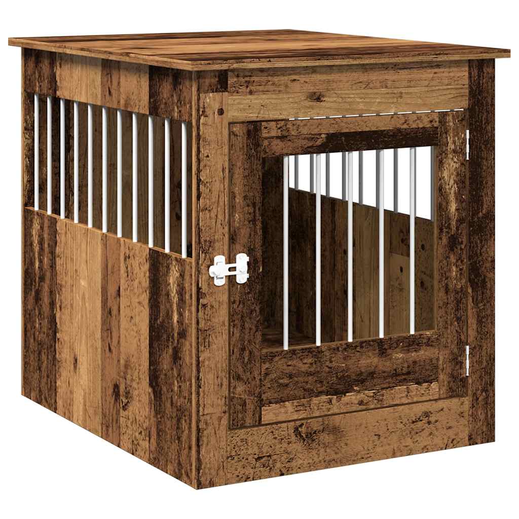 Vidaxxl cage pour chien 64,5x80x71 cm bois traité, couleur bois ancien
