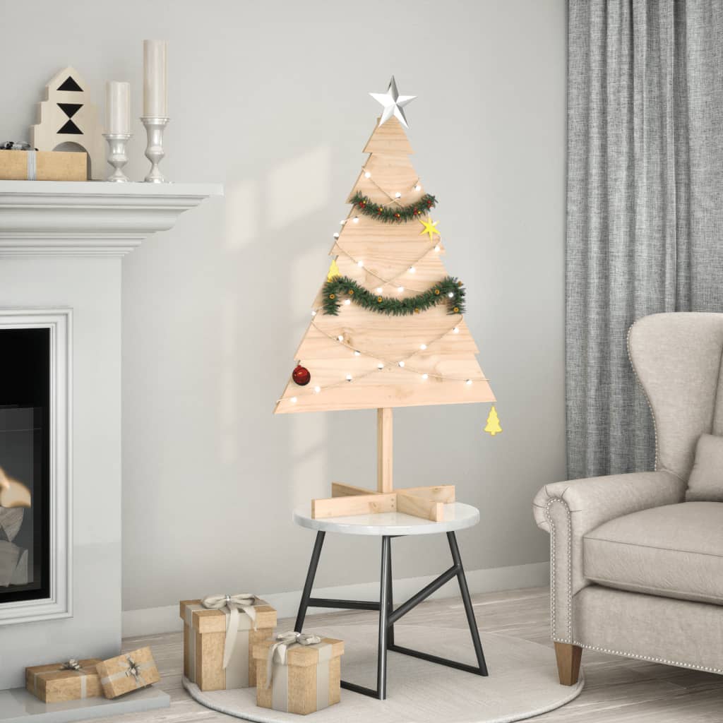 VidaXL décoration de Noël sapin de Noël 110 cm bois massif