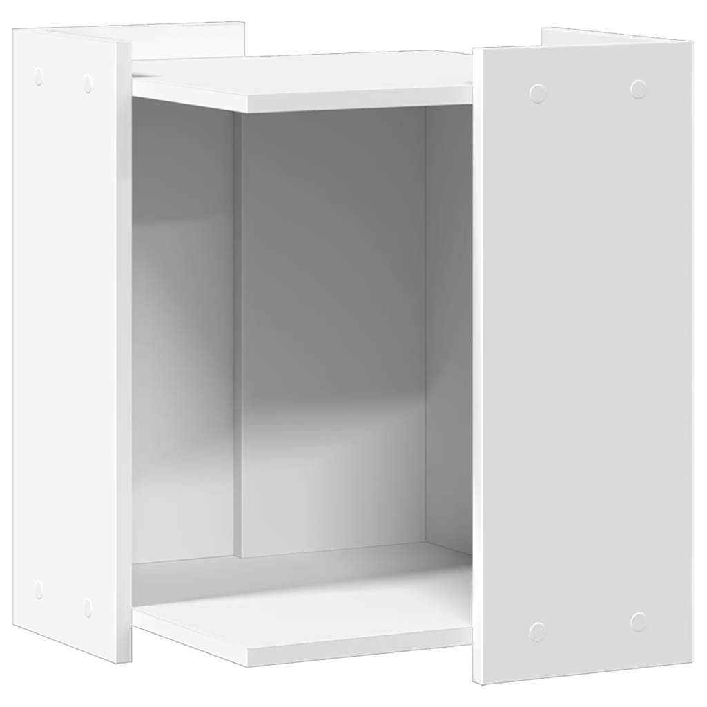 Vidaxxl litière pour chat 42x42x51 cm bois fini blanc